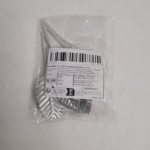 Silver Artificial Leaves in Packaging for Crafting - Picture 4 of 7